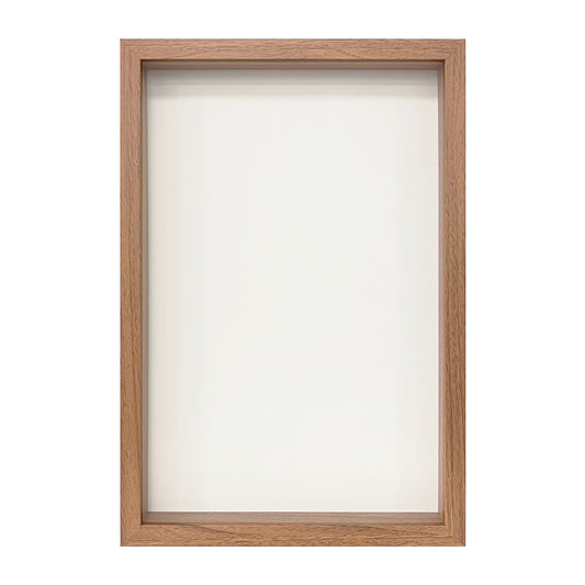 12" x 18” Light Oak MDF Wood Shadow Box Frame
