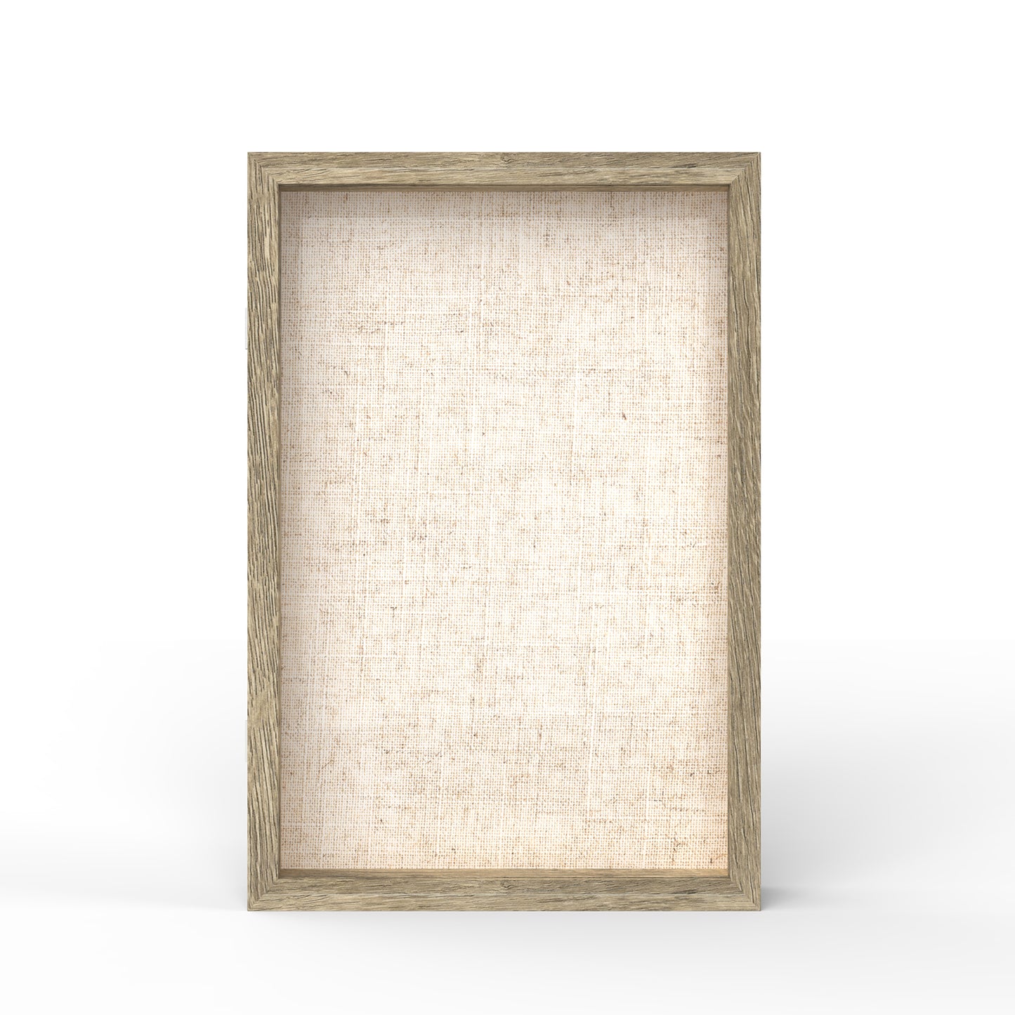 12" x 18" Natural Woodgrain MDF Wood Linen Backboard Shadow Box Frame