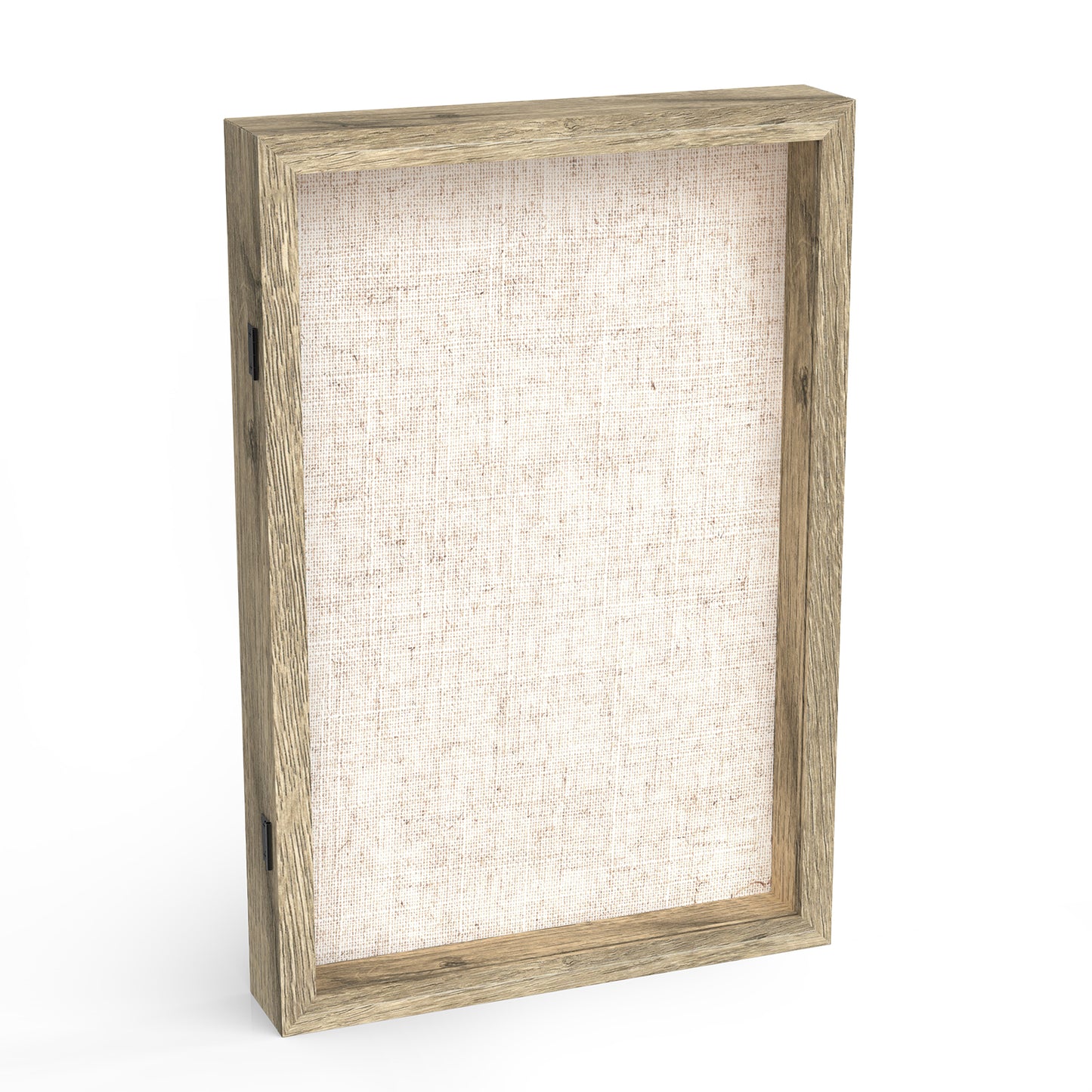 12" x 18" Natural Woodgrain MDF Wood Linen Backboard Shadow Box Frame