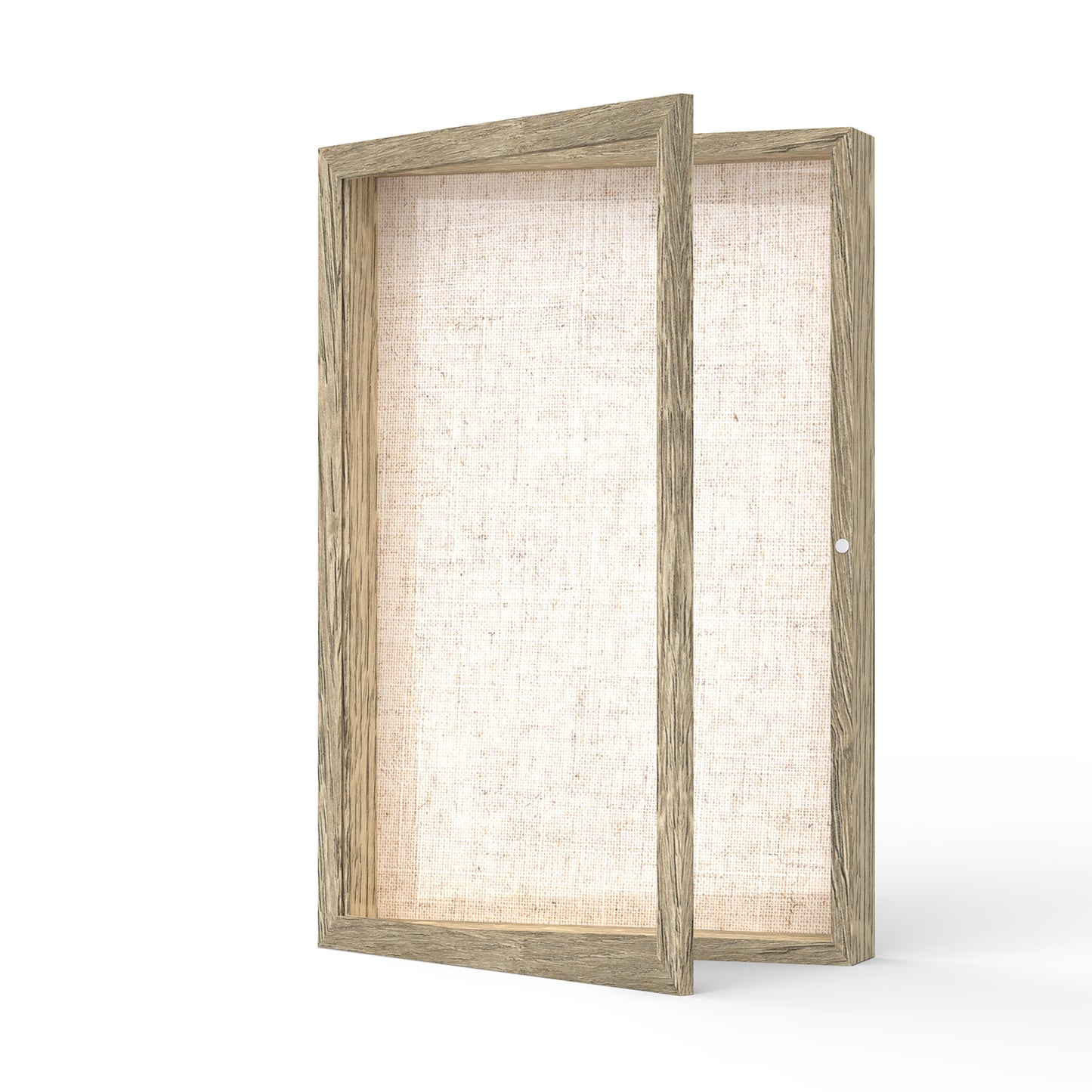 12" x 18" Natural Woodgrain MDF Wood Linen Backboard Shadow Box Frame