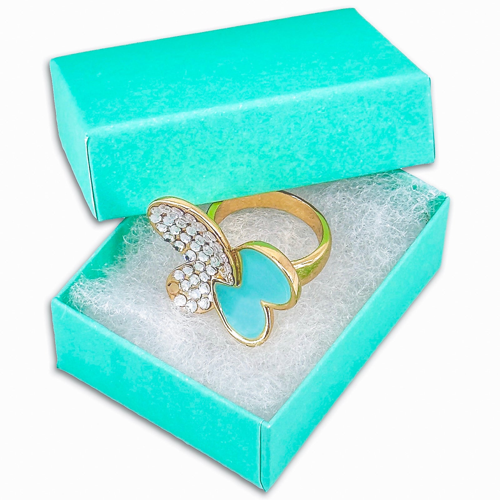 Cotton Filled Jewelry Box Assortment In Teal Green - JPI Display - Foto 9