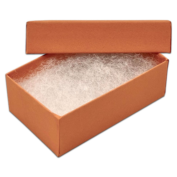 2 5/8" x 1 5/8" x 1" Coral Cotton Filled Paper Box (25-Pack)