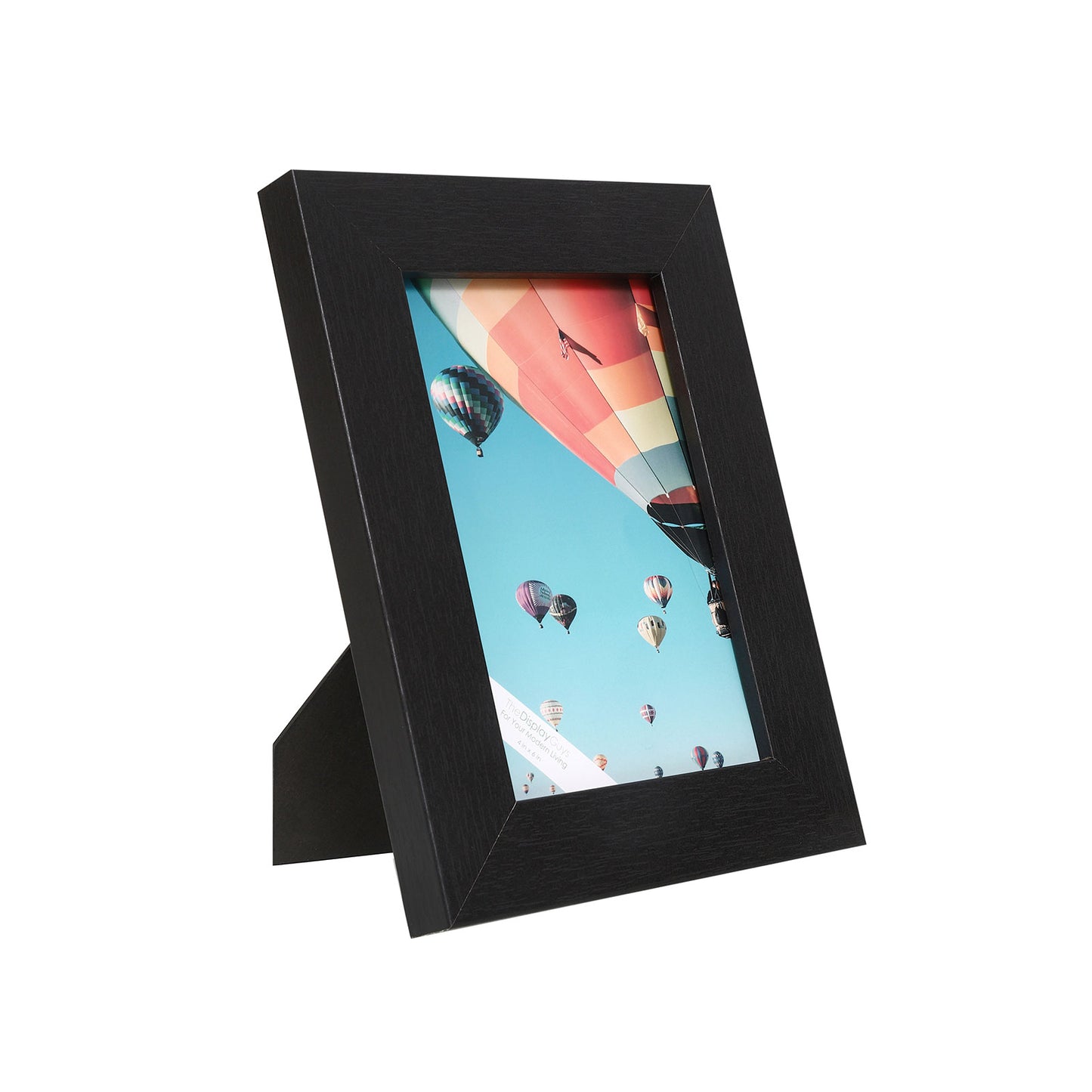 4" x 6" Matte Black MDF Wood Picture Frame with Tempered Glass