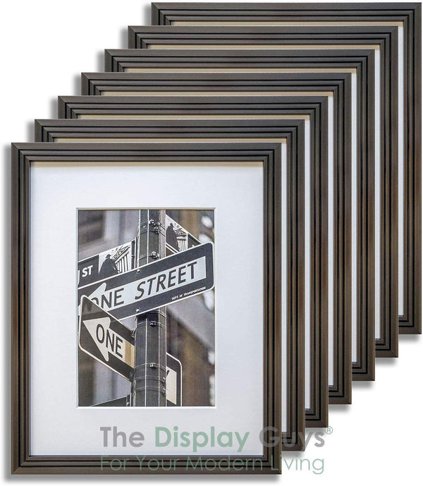 (48-Pack) 5" x 7" Bronze Finished Art Deco Picture Frames, 4" x 6" Matted