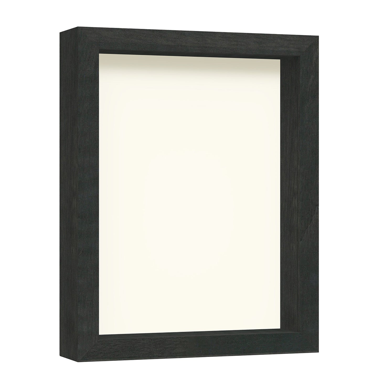 8 1/2" x 11" Black Driftwood Finish MDF Wood Shadow Box Frame