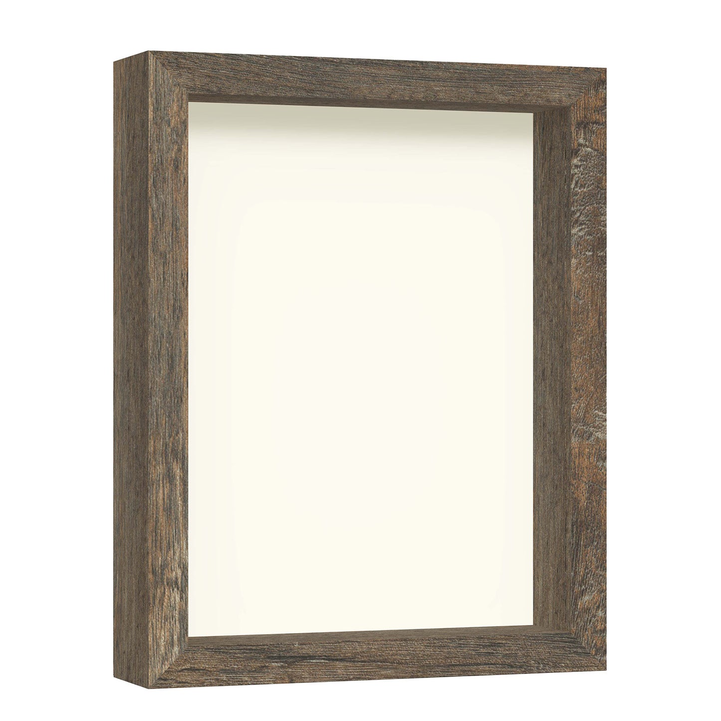 8 1/2" x 11" Brown Driftwood Finish MDF Wood Shadow Box Frame