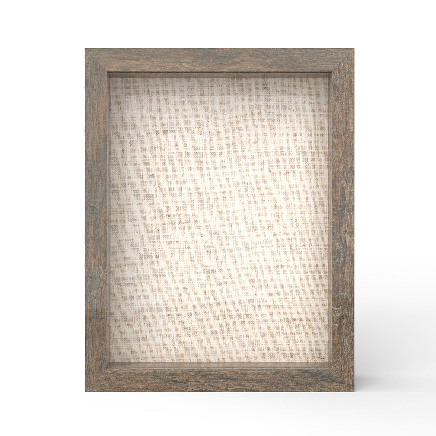 8 1/2" x 11" Brown Woodgrain MDF Wood Linen Backboard Shadow Box Frame