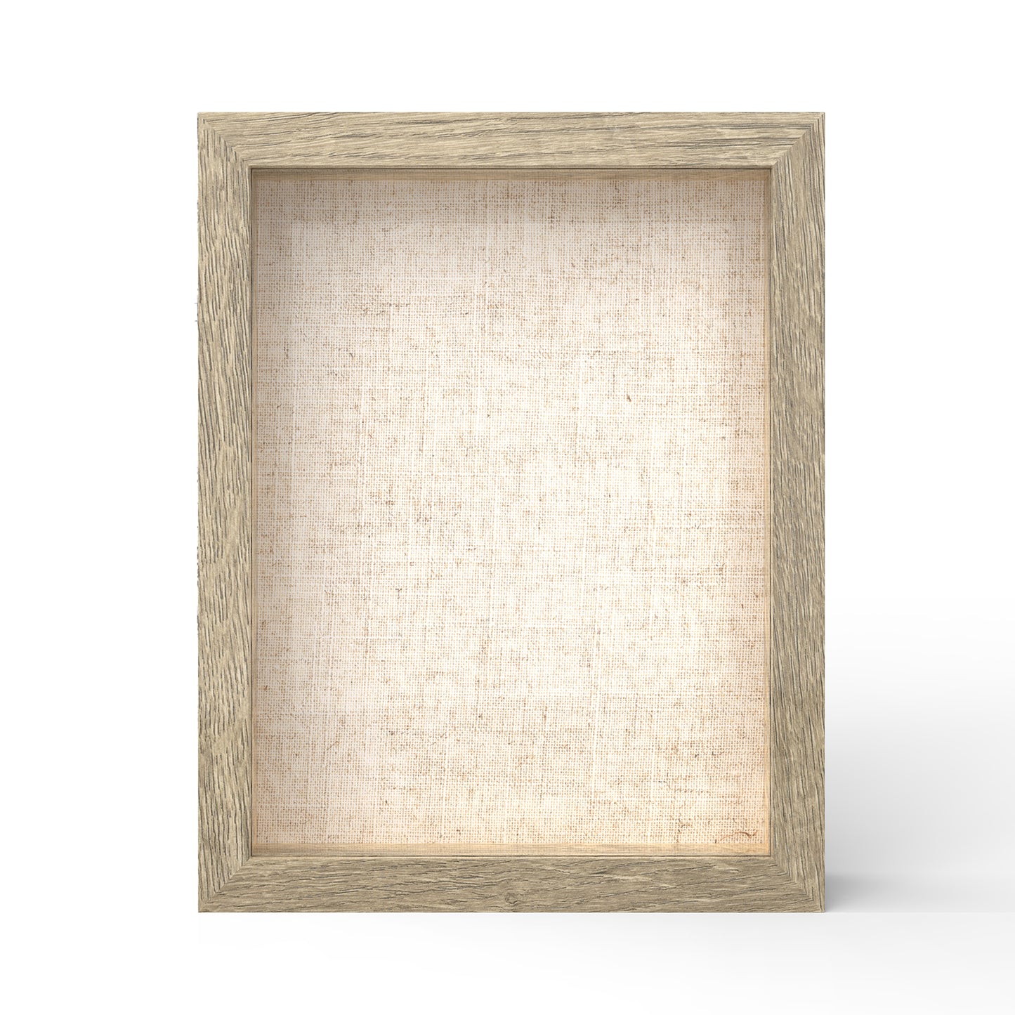 8 1/2" x 11" Natural Woodgrain MDF Wood Linen Backboard Shadow Box Frame