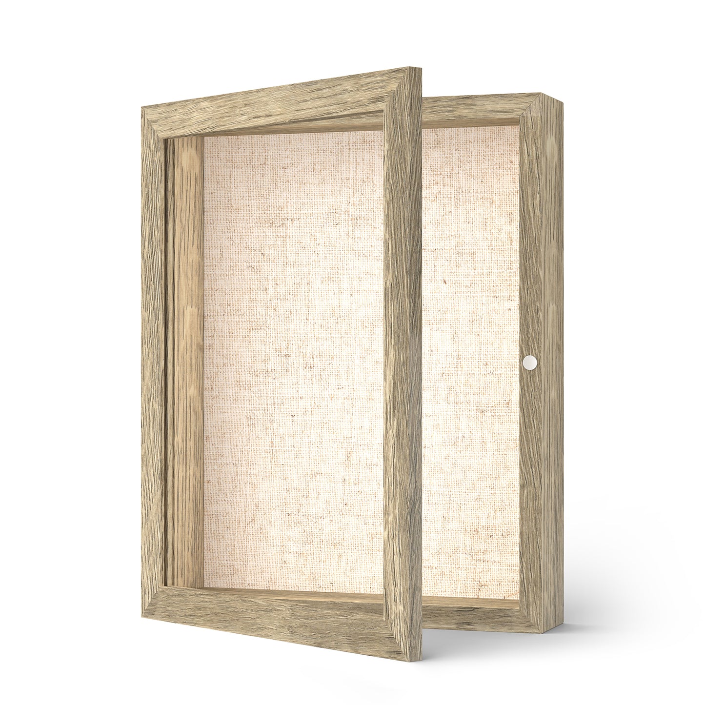 8 1/2" x 11" Natural Woodgrain MDF Wood Linen Backboard Shadow Box Frame