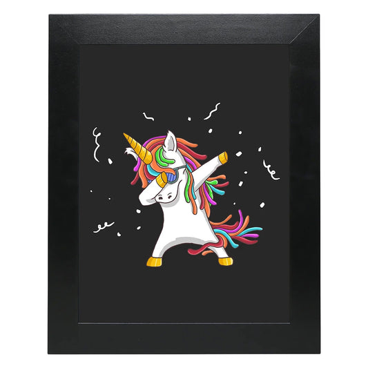 8.5" x 11" Black MDF Wood Kids Art Picture Frame with Elastic Straps