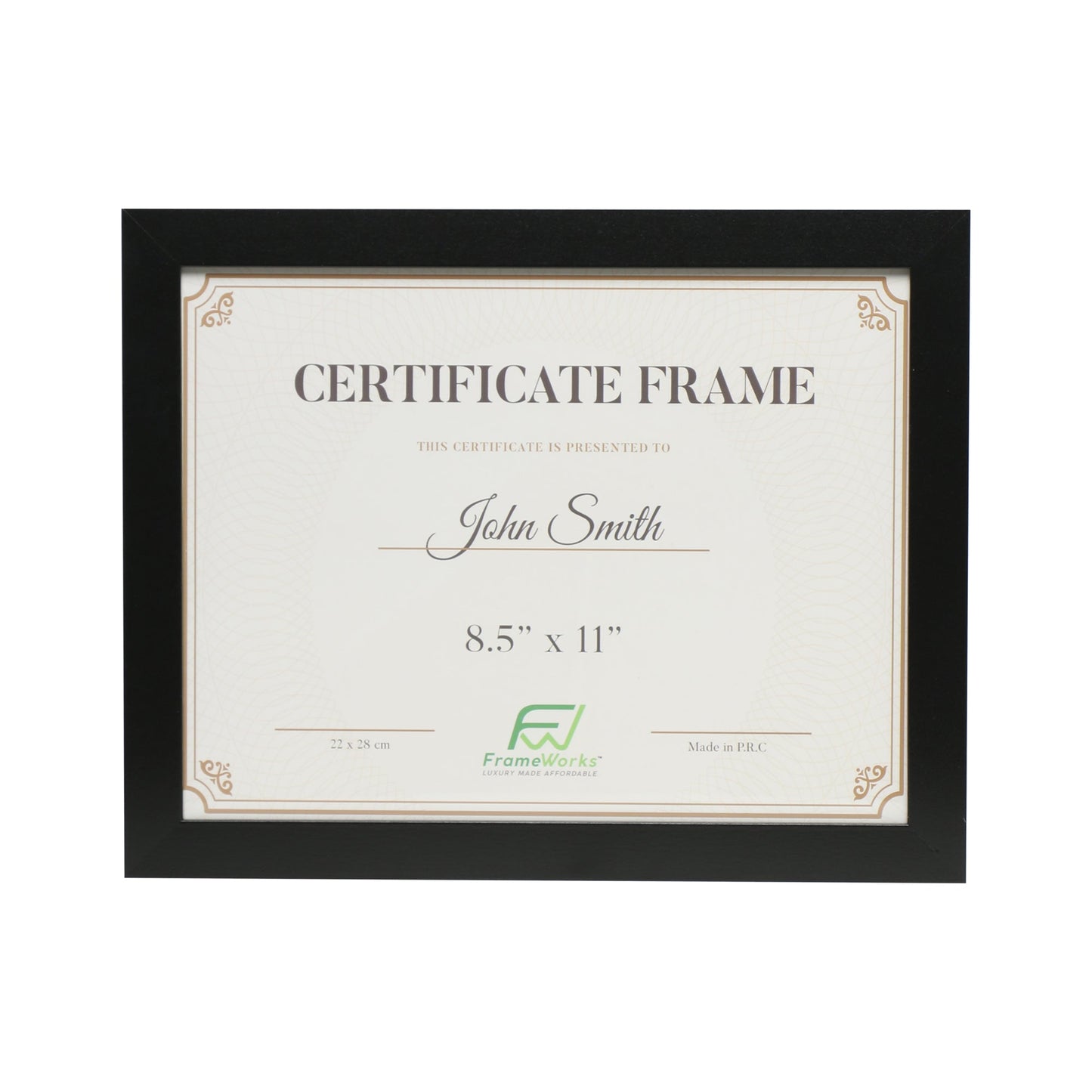 (48-Pack) 8.5" x 11" Classic Black MDF Wood Document Picture Frame