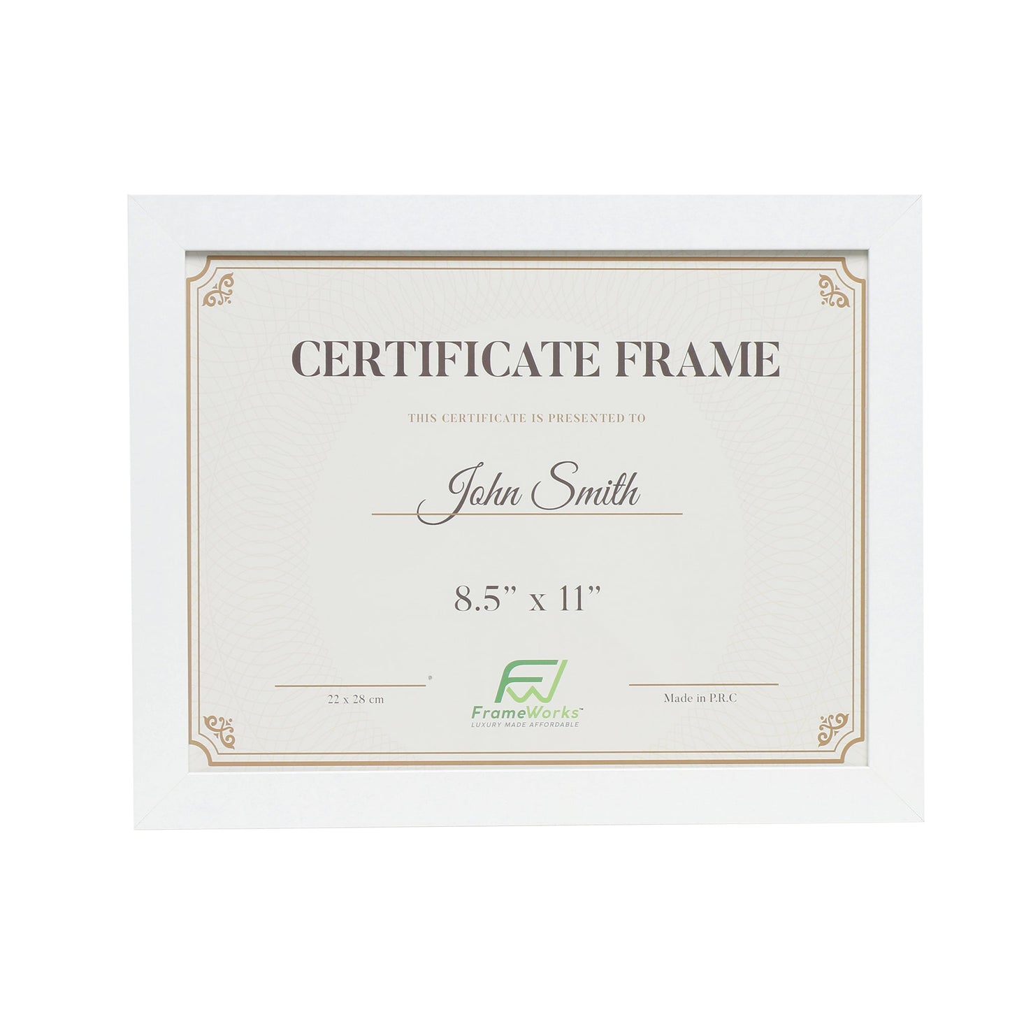 (48-Pack) 8.5" x 11" Classic White MDF Wood Document Picture Frame