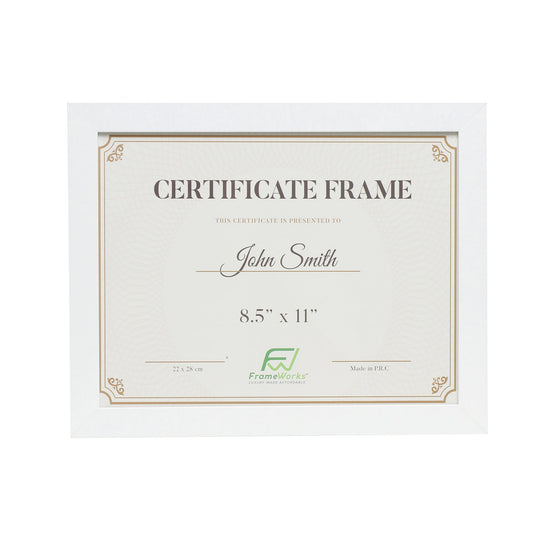 (48-Pack) 8.5" x 11" Classic White MDF Wood Document Picture Frame