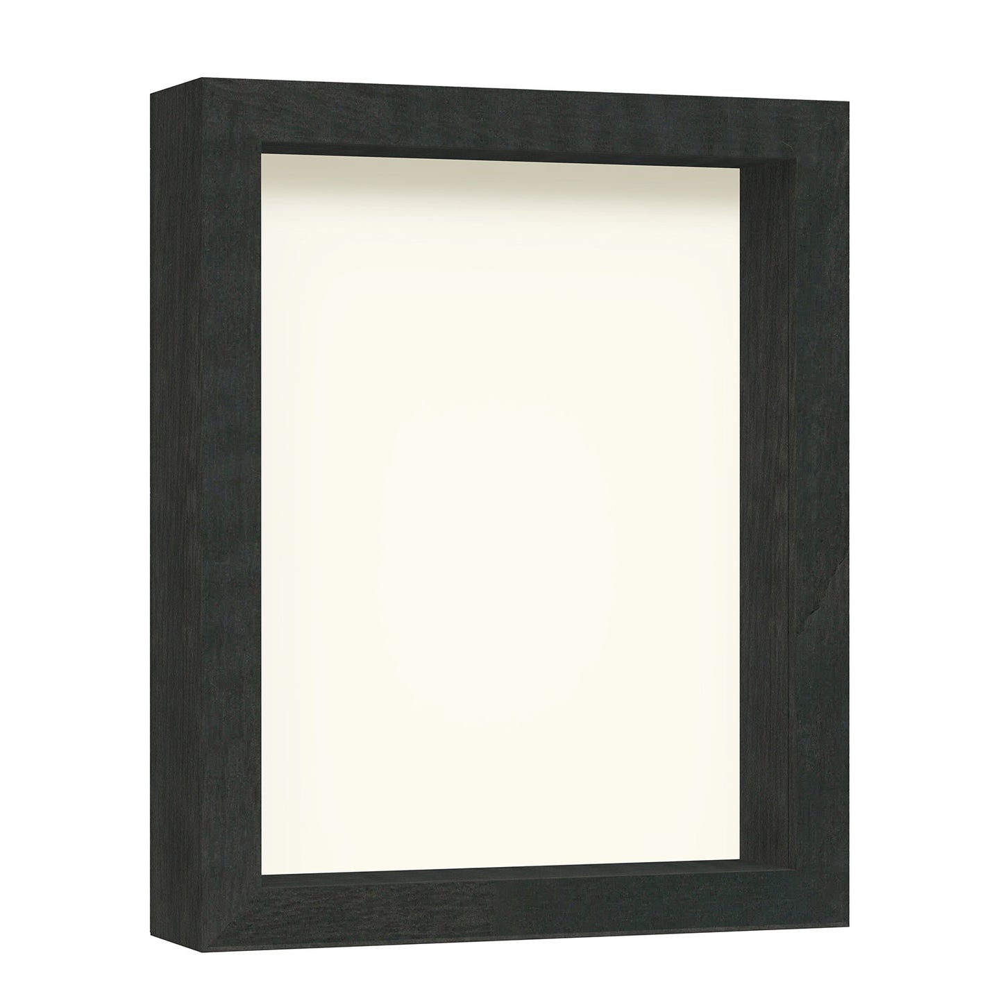 8" x 10" Black Driftwood Finish MDF Wood Shadow Box Frame