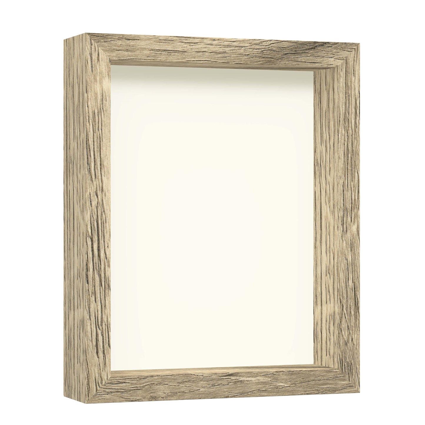 8" x 10" Natural Driftwood Finish MDF Wood Shadow Box Frame