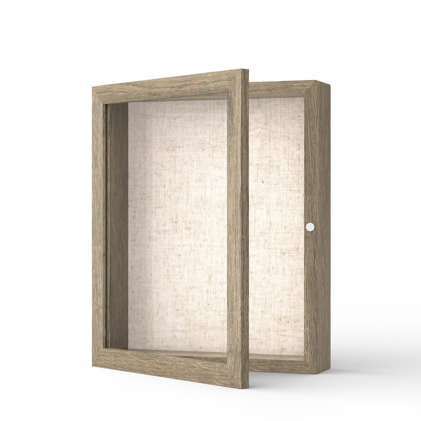 8" x 10" Natural Woodgrain MDF Wood Linen Backboard Shadow Box Frame