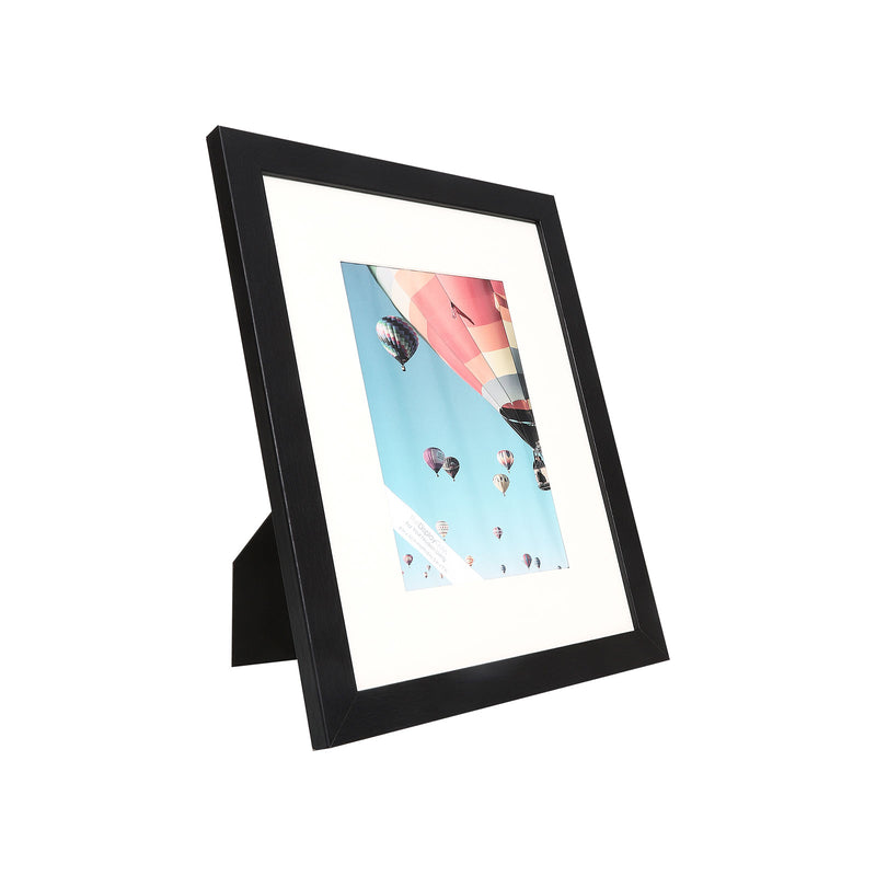 8" x 10" V-Series Black MDF Wood Multi Pack Picture Frames, 5" x 7" Matted