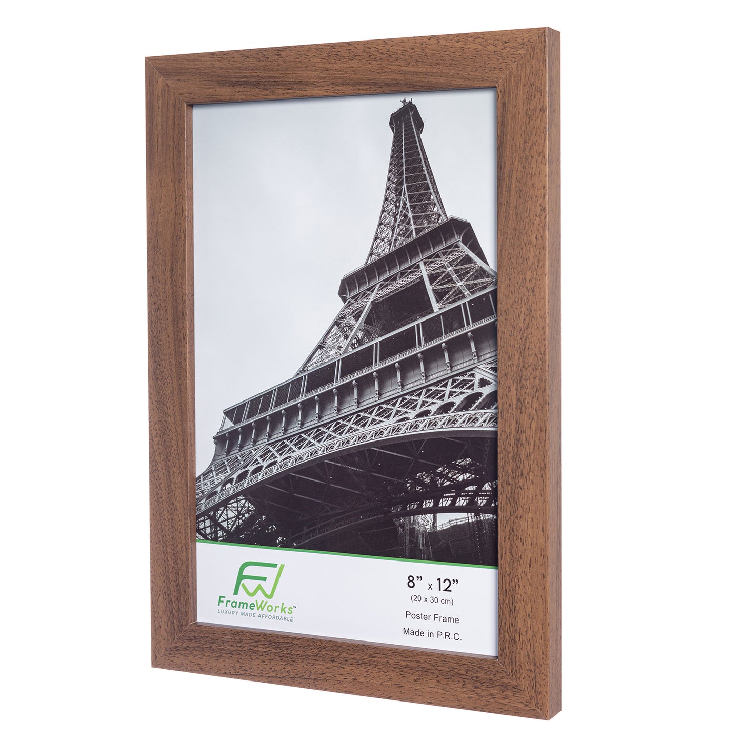 8" x 12" Dark Oak MDF Wood Multi-Pack Back-Loading Poster Frames