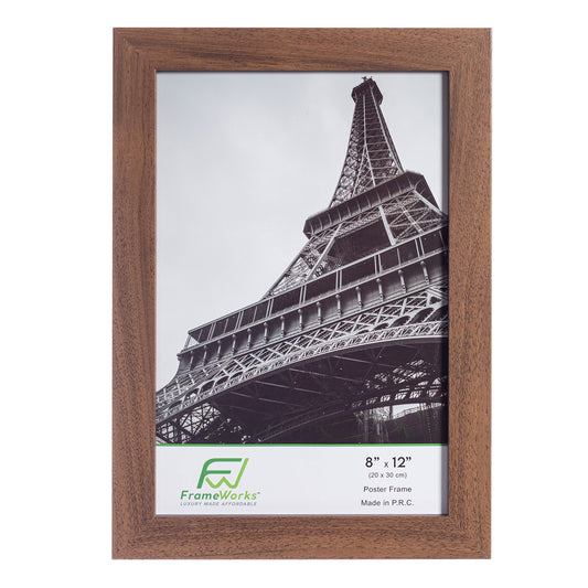 8" x 12" Dark Oak MDF Wood Multi-Pack Back-Loading Poster Frames