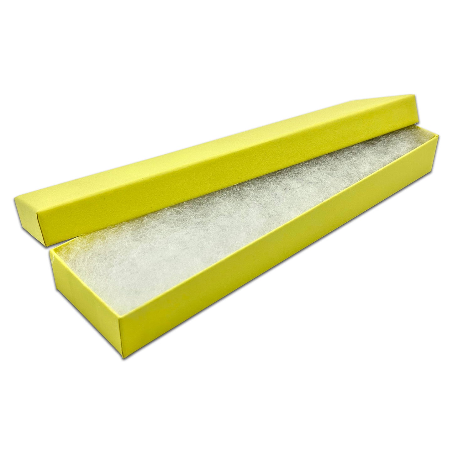 8" x 2" x 1" Mustard Yellow Cotton Filled Box (25-Pack)