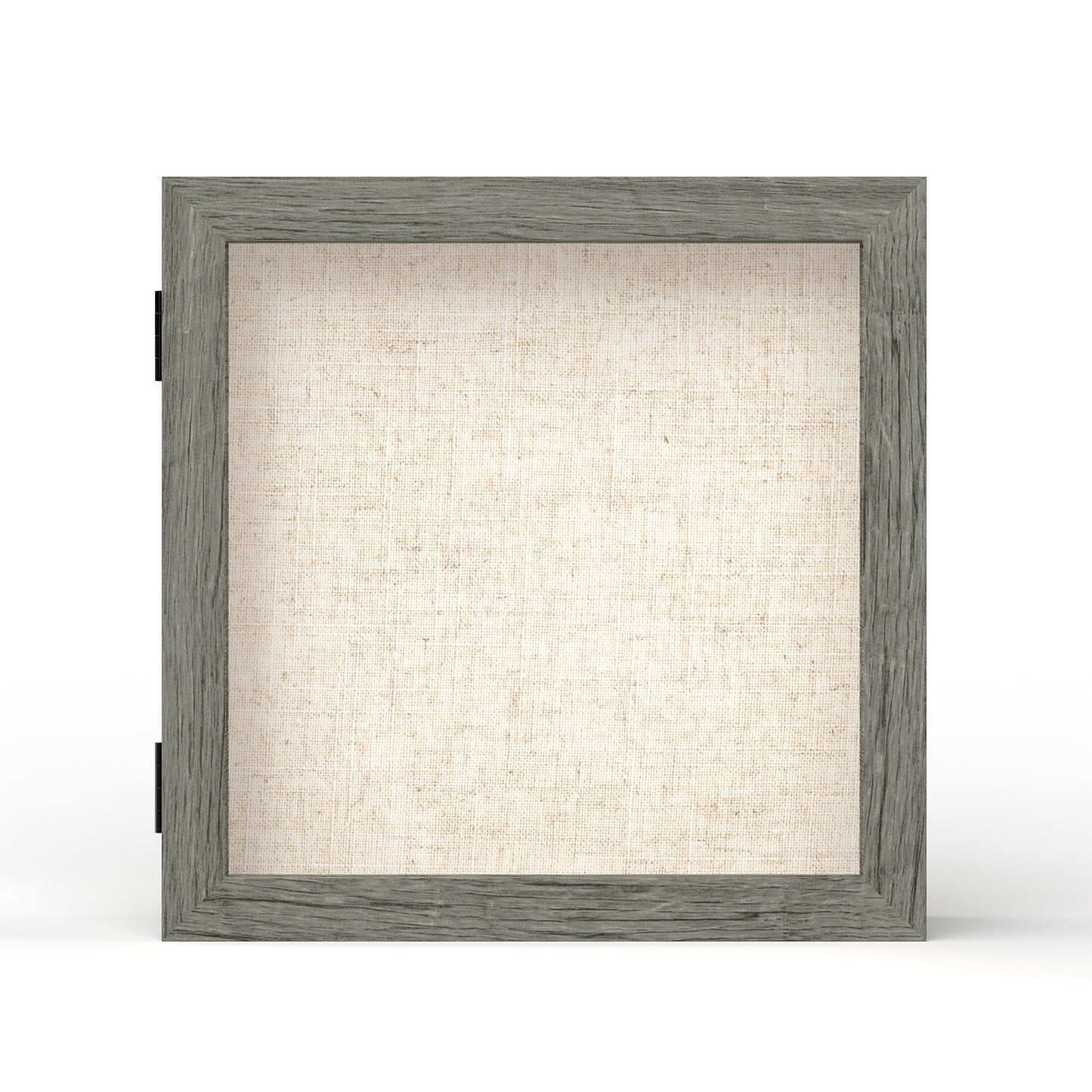 8" x 8" Gray Woodgrain MDF Wood Linen Backboard Shadow Box Frame