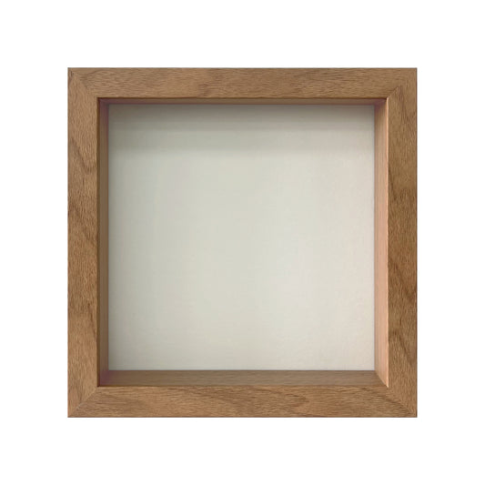 8" x 8” Light Oak MDF Wood Shadow Box Frame