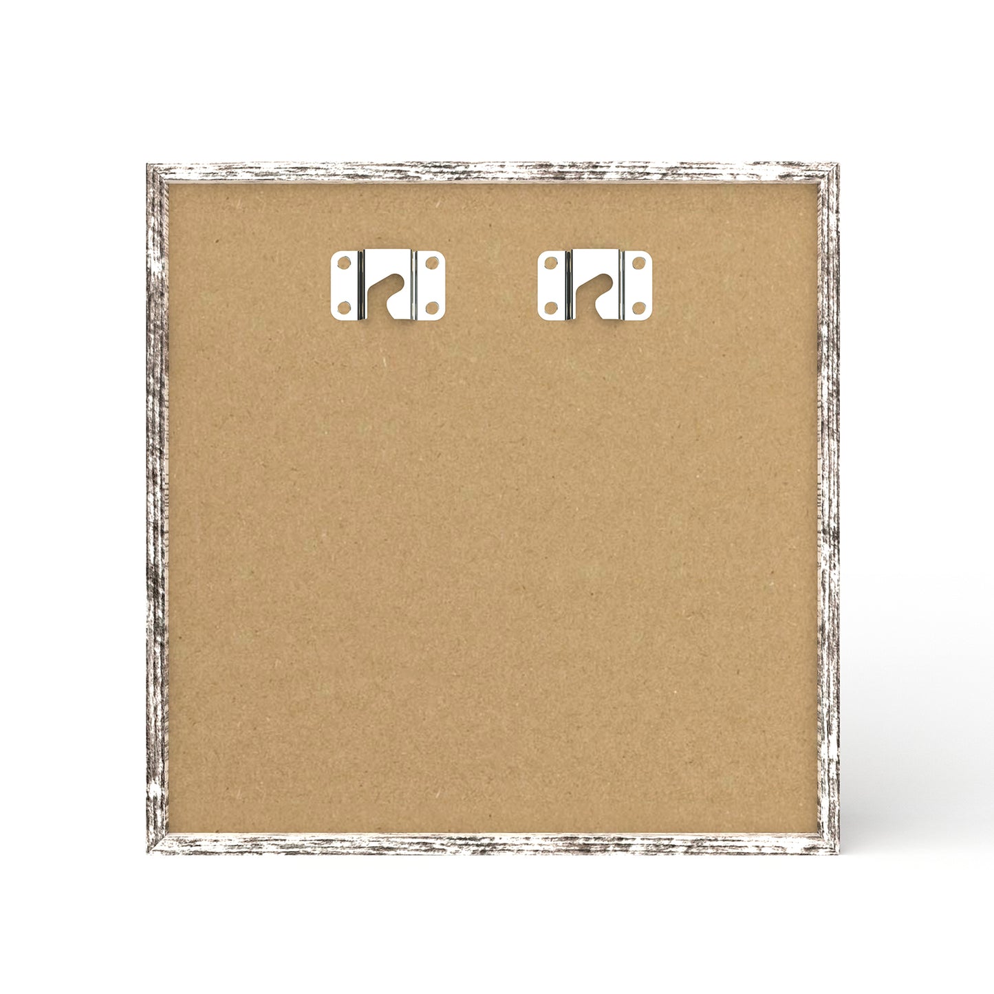 8" x 8" White Woodgrain MDF Wood Linen Backboard Shadow Box Frame