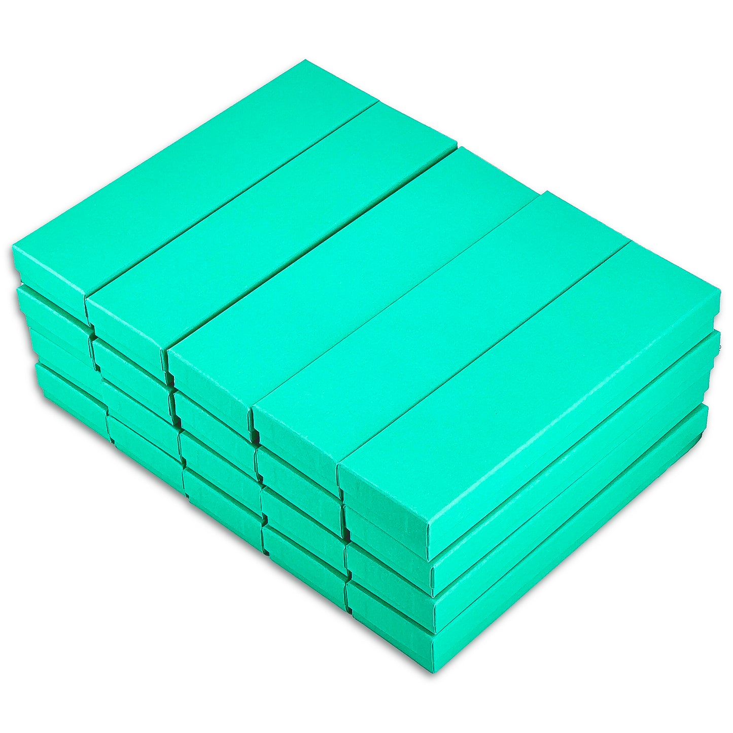 8"x 2"x 1" H Teal Green Paper Bracelet Box