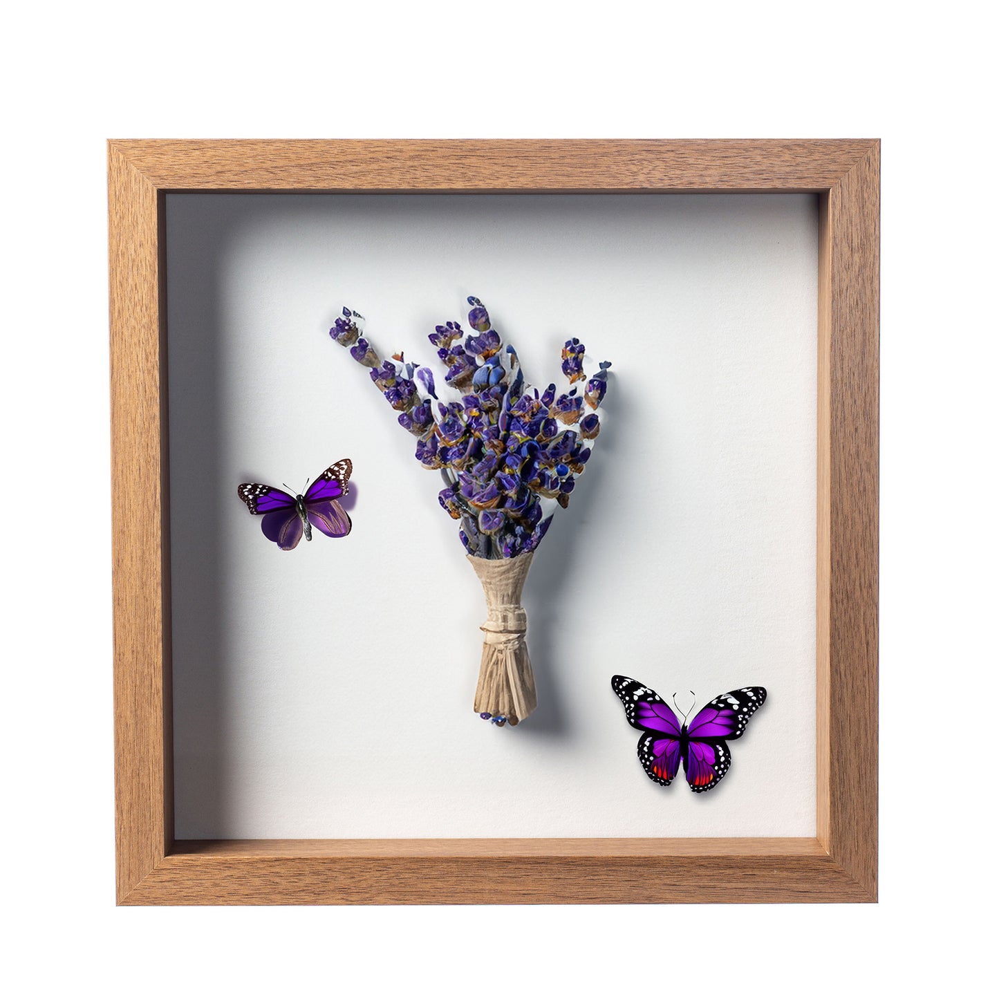 11" x 11” Light Oak MDF Wood Shadow Box Frame