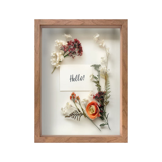 12" x 16” Light Oak MDF Wood Shadow Box Frame