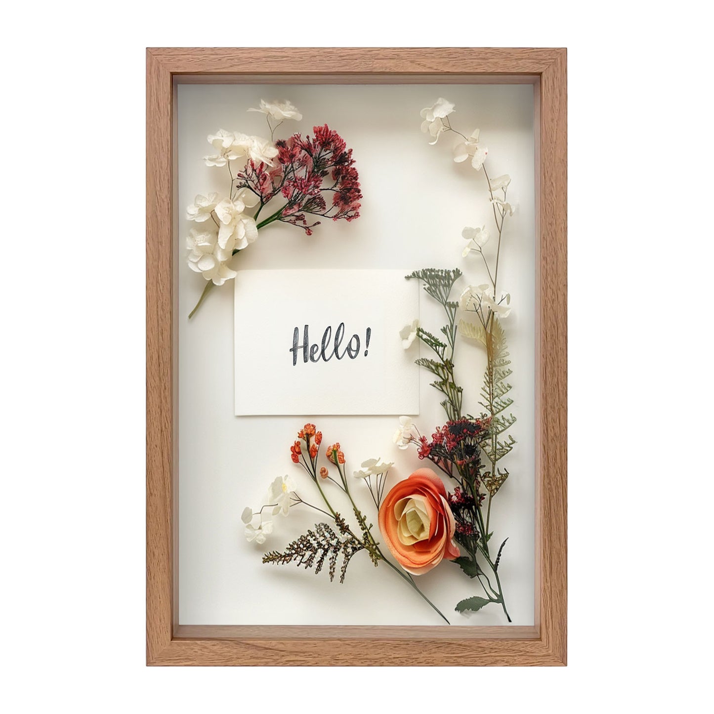 12" x 18” Light Oak MDF Wood Shadow Box Frame