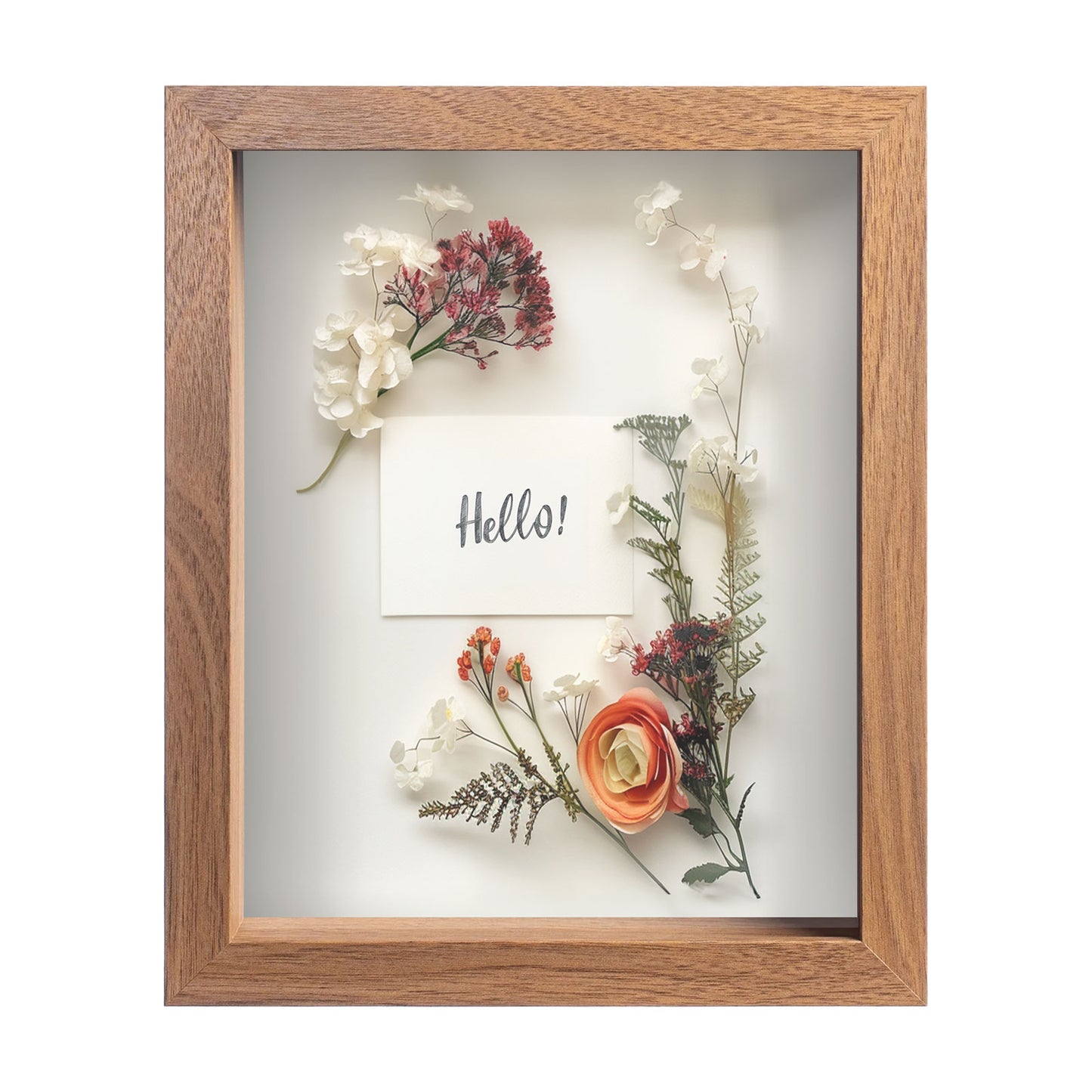 8.5” x 11” Light Oak MDF Wood Shadow Box Frame