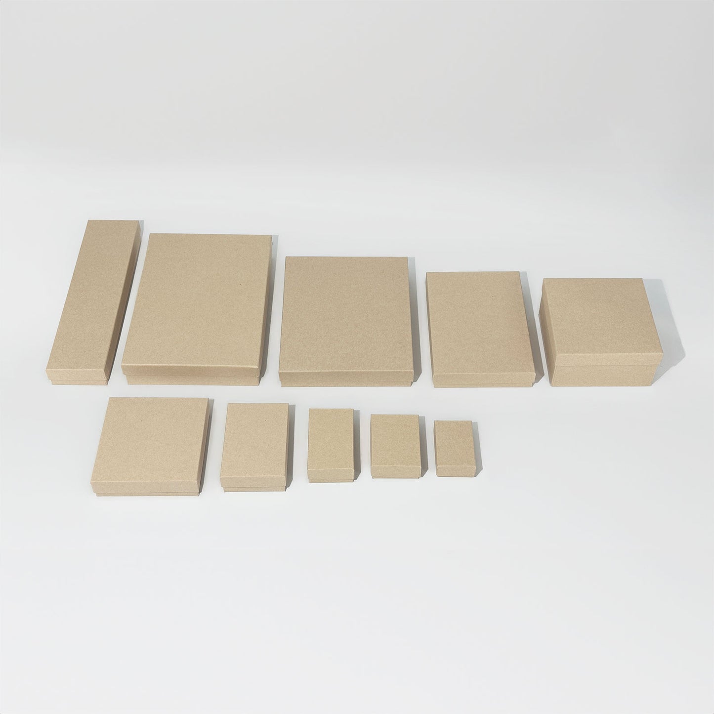 2 1/8" x 1 5/8" x 3/4" Kraft Cotton Filled Paper Box