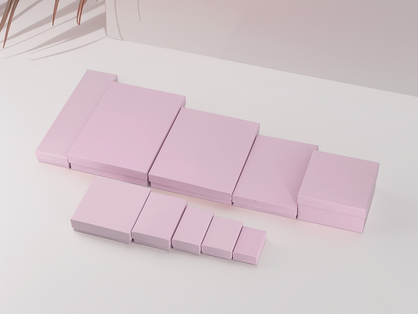 3 3/4" x 3 3/4" x 2" Pink Cotton Filled Paper Box