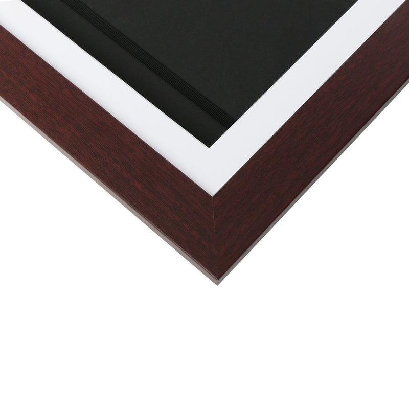 10" x 12.5" Mahogany Wood Children's Art Picture Frame with Elastic Straps