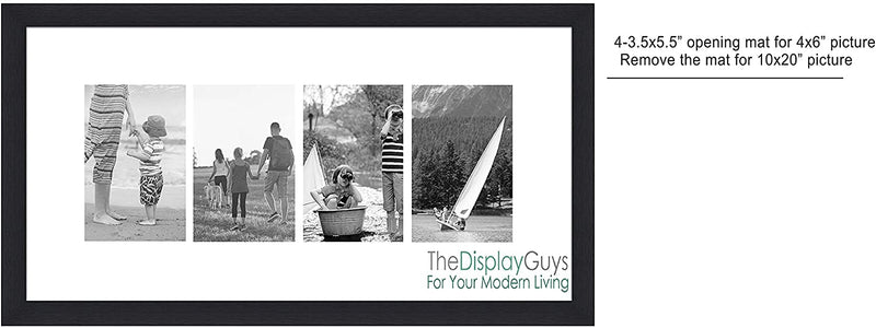 10" x 20" Black Collage Picture Frame for 4" x 6" Photos