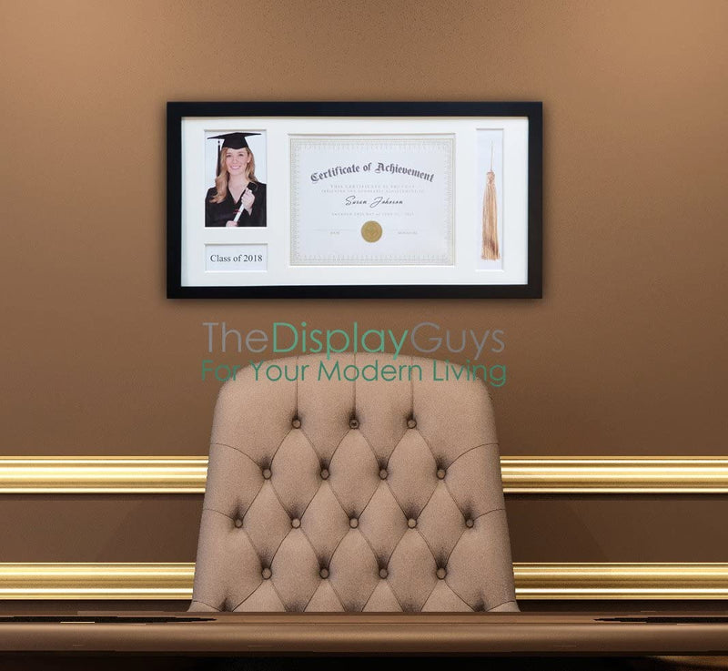 10" x 20" Document Shadow Box Solid Pine Wood Frame for 8 1/2" x 11" Diploma