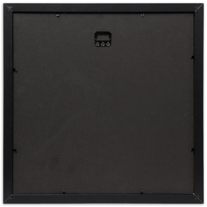 12" x 12” Classic Black MDF Wood Picture Frame with Tempered Glass, 8" x 8" Matted