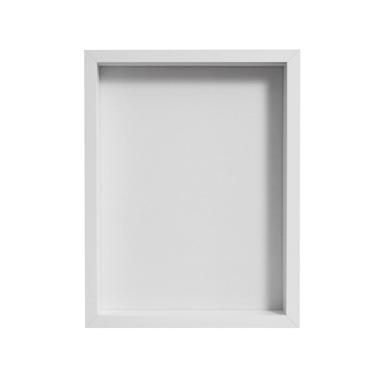 12" x 16” White MDF Wood Shadow Box Frame The Display Guys