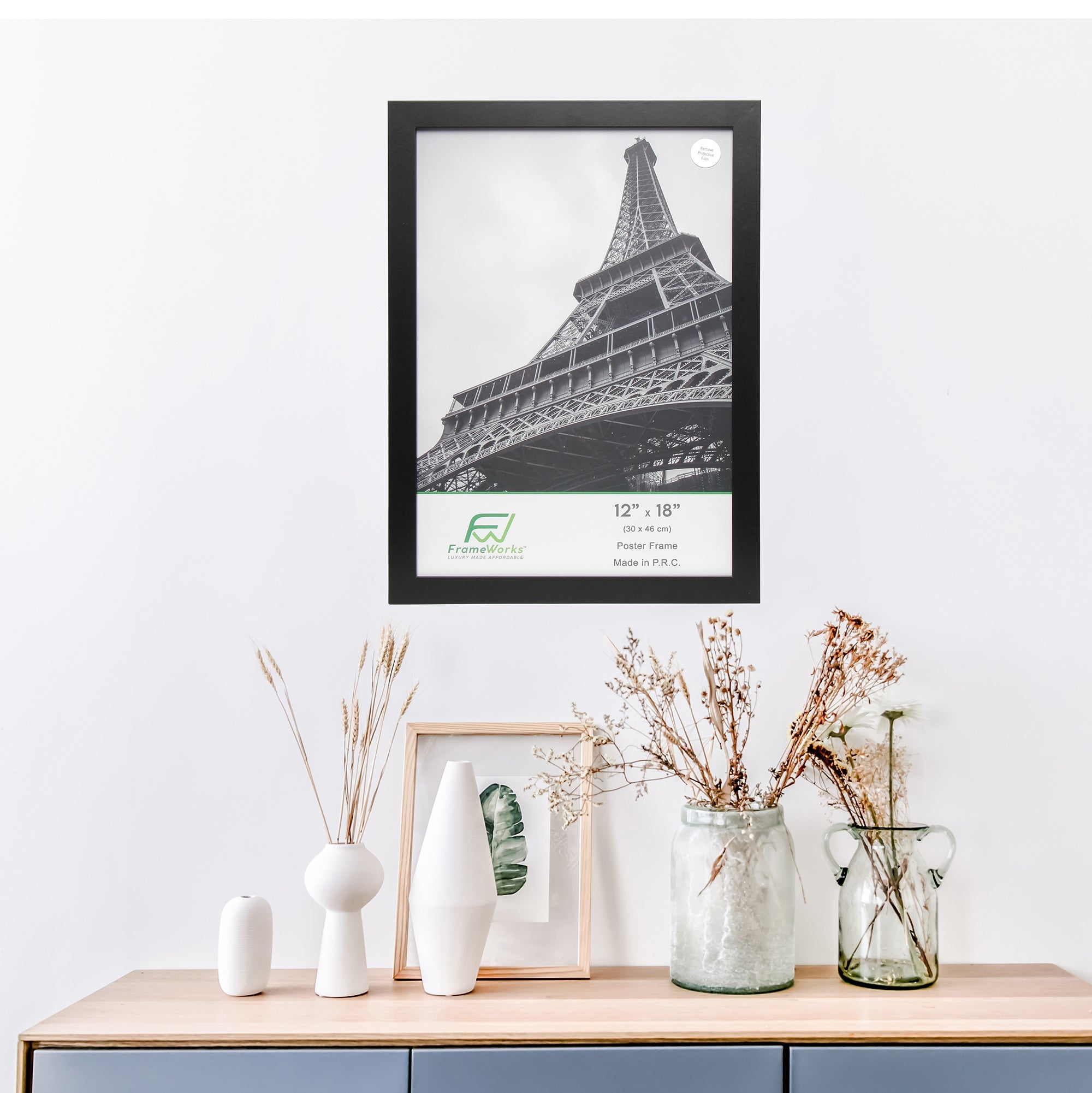 12" x 18" Black MDF Wood Multi-Pack Back-Loading Poster Frames – The ...