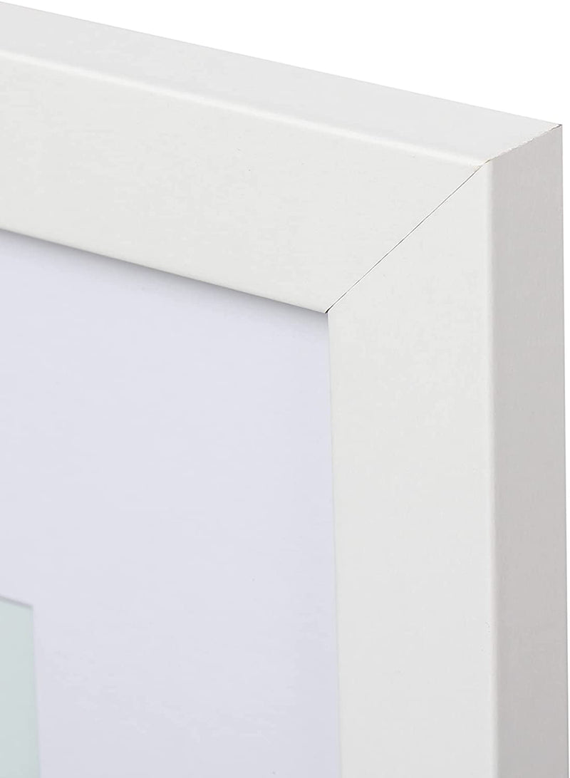 12" x 18” Classic White Wood Picture Frame with Tempered Glass, 11" x 17" Matted