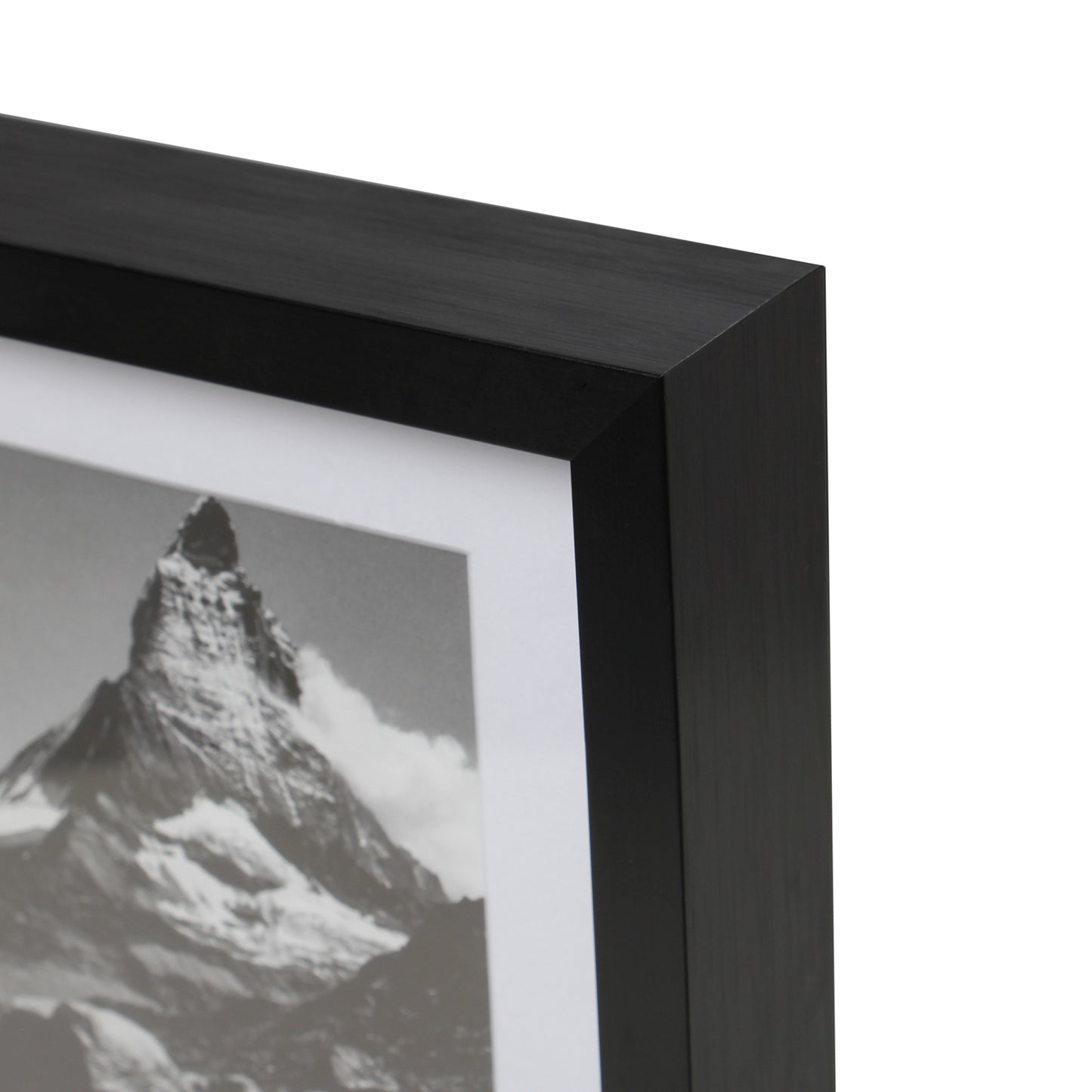 13" x 19" Deluxe Black Aluminum Contemporary Picture Frame, 11" x 17" Matted