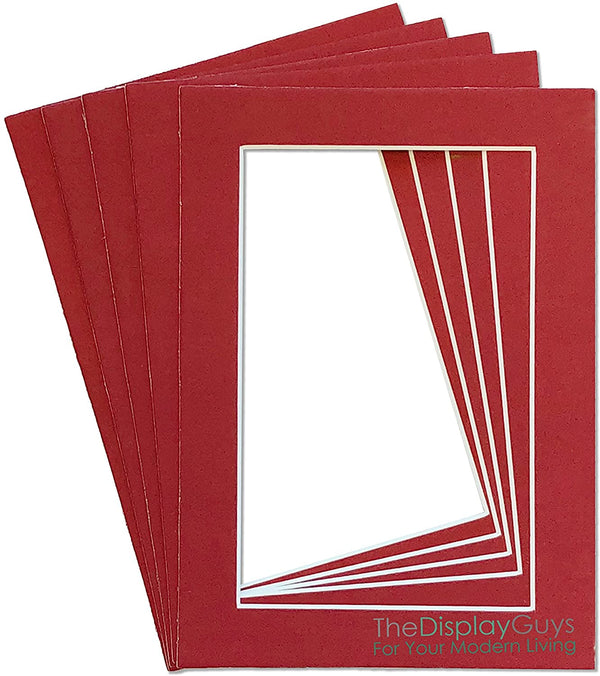 18" x 24" 25 Pack of Red Mat Boards, Backing Boards and Plastic Bags