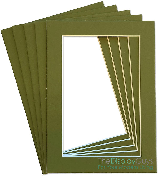 18" x 24" 25 Pack of Secret Garden Green Mat Boards, Backing Boards and Plastic Bags