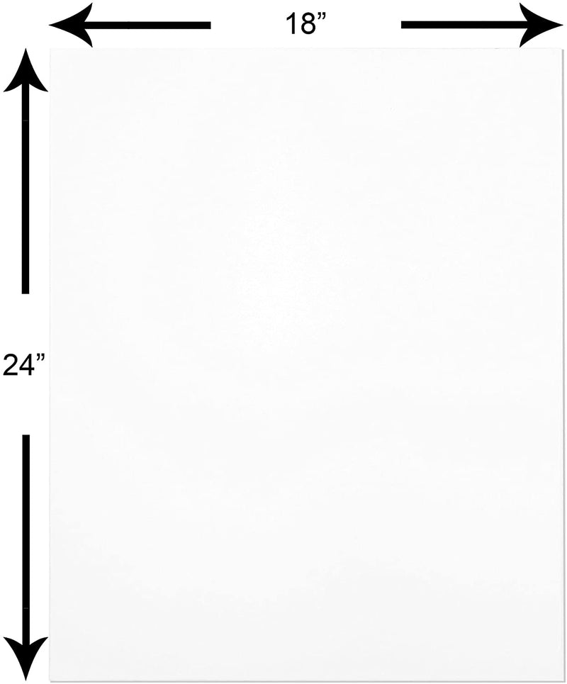 18" x 24" 25 Pack of Textured Blue Mat Boards, Backing Boards and Plastic Bags