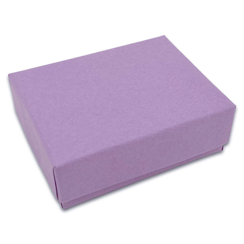 2 1/8" x 1 5/8" x 3/4" Matte Purple Cotton Filled Paper Box