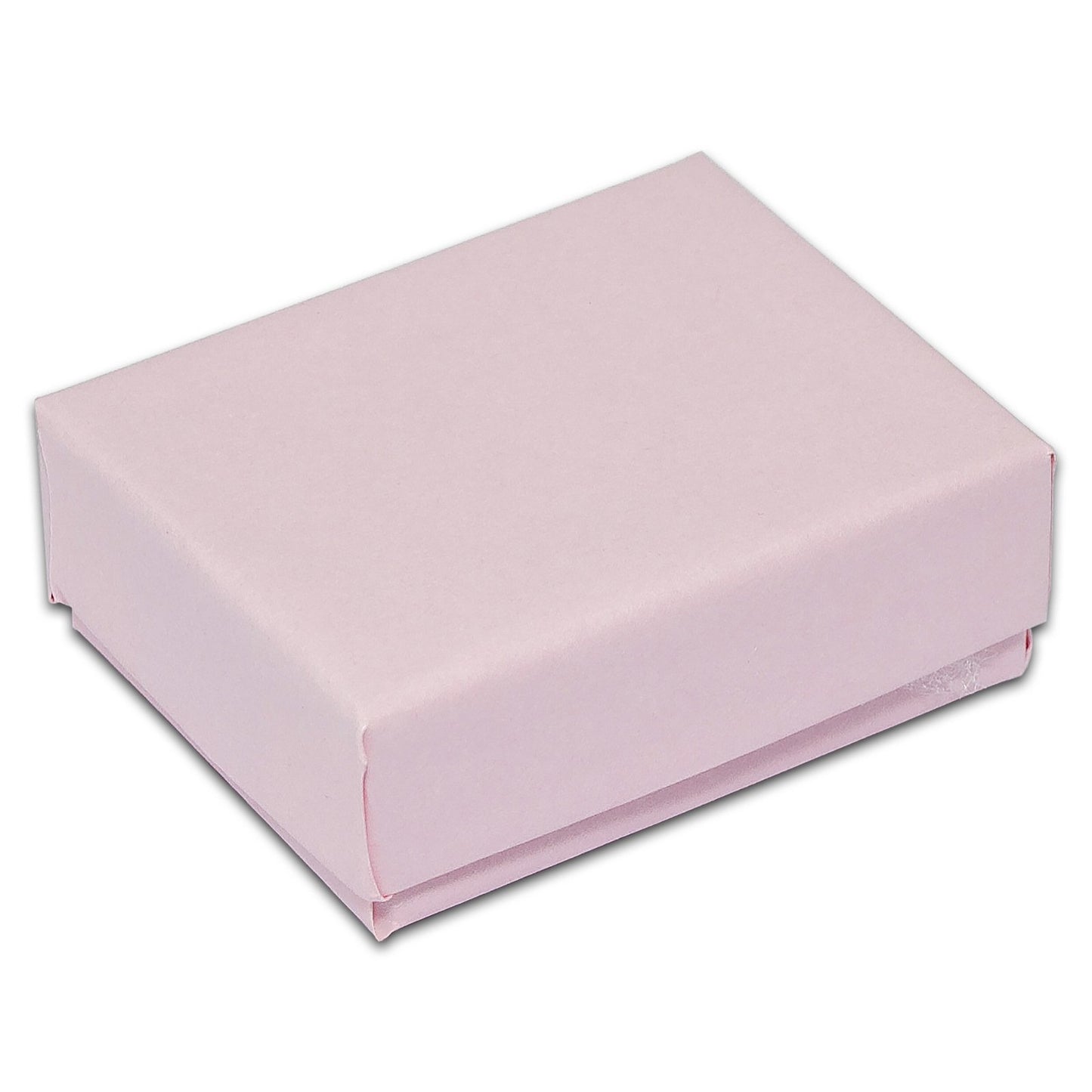 2 1/8" x 1 5/8" x 3/4" Pink Cotton Filled Paper Box