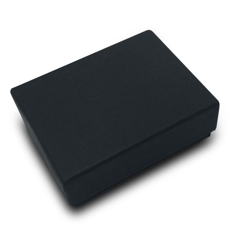 2 1/8" x 1 5/8" x 3/4" Black Cotton Filled Paper Box