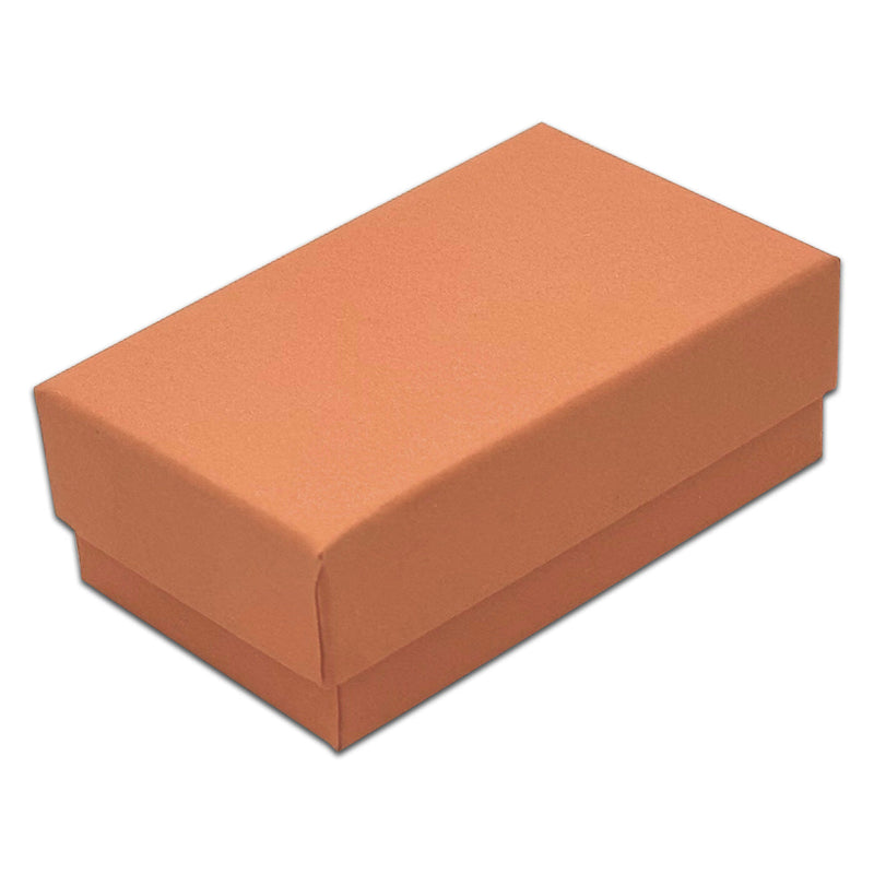 2 5/8" x 1 5/8" x 1" Coral Cotton Filled Paper Box (25-Pack)