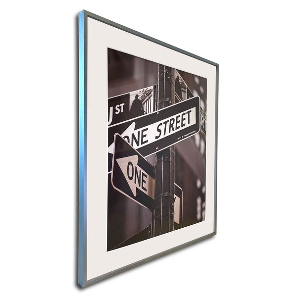 20" x 24" Gun Metal Gray Aluminum Picture Frame with Tempered Glass, 16" x 20" Matted